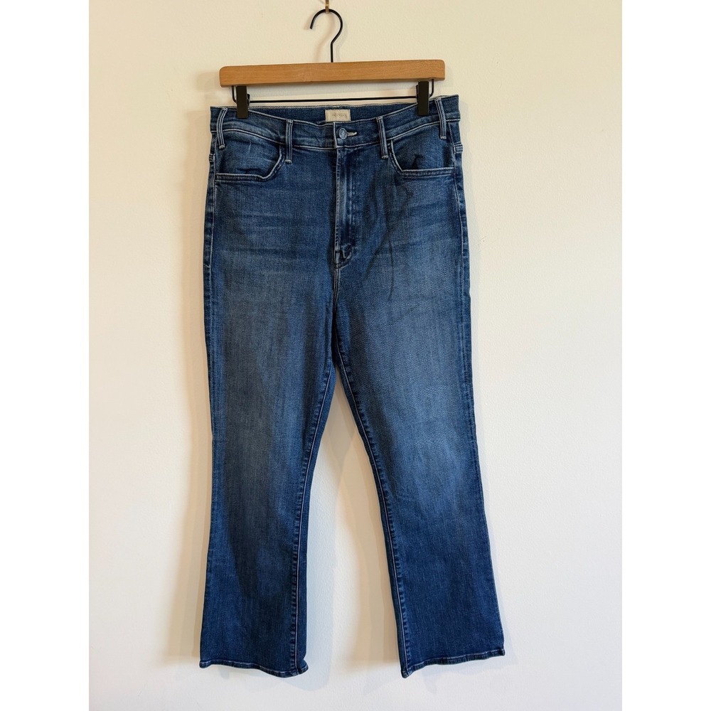 MOTHER The Hustler Ankle Heirloom Jeans Size 32 Blue High Rise Flare